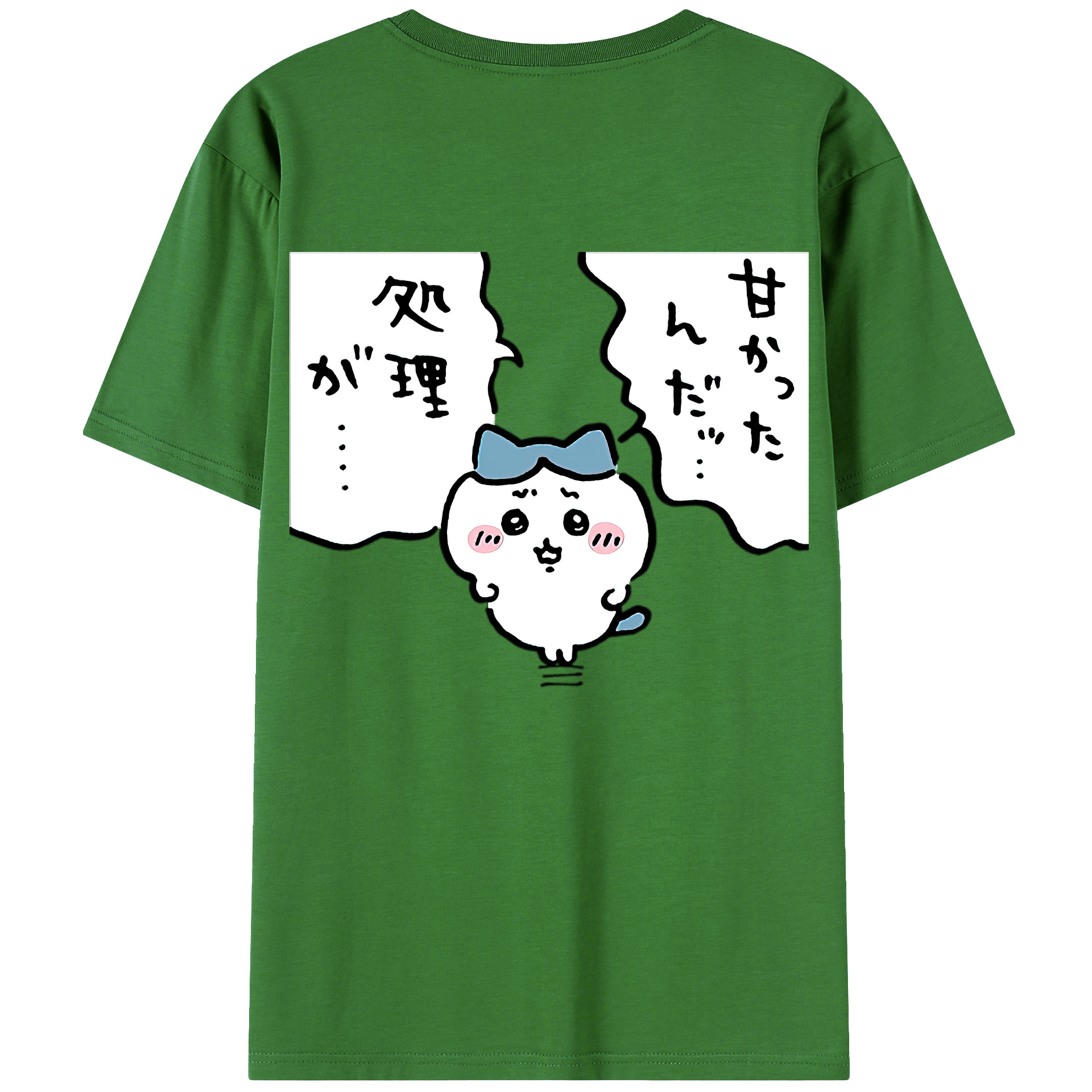 （画像用） ちいかわ ハチワレ Chii-kawa hachiware レディース半袖Tシャツ(バックプリント)